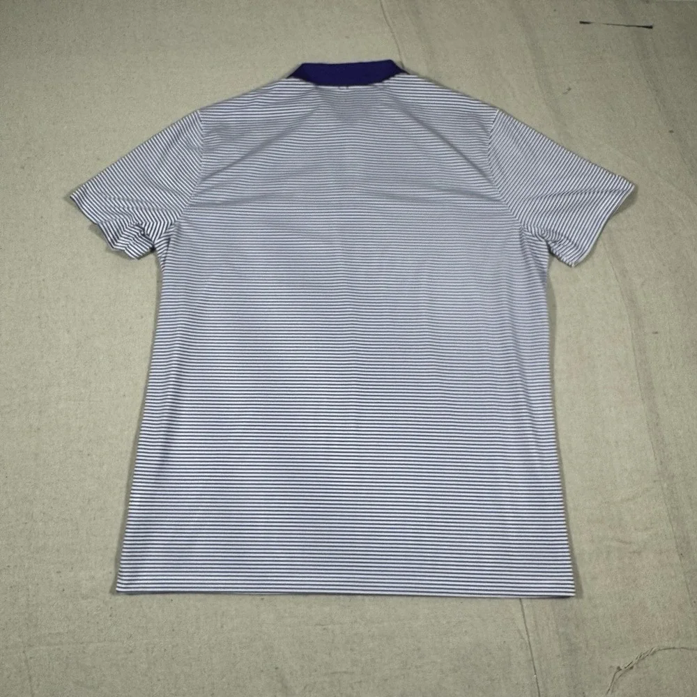 Nike Dri-FIT Clemson Tigers Mens XL‎ Golf Polo Purple Stripes Performance